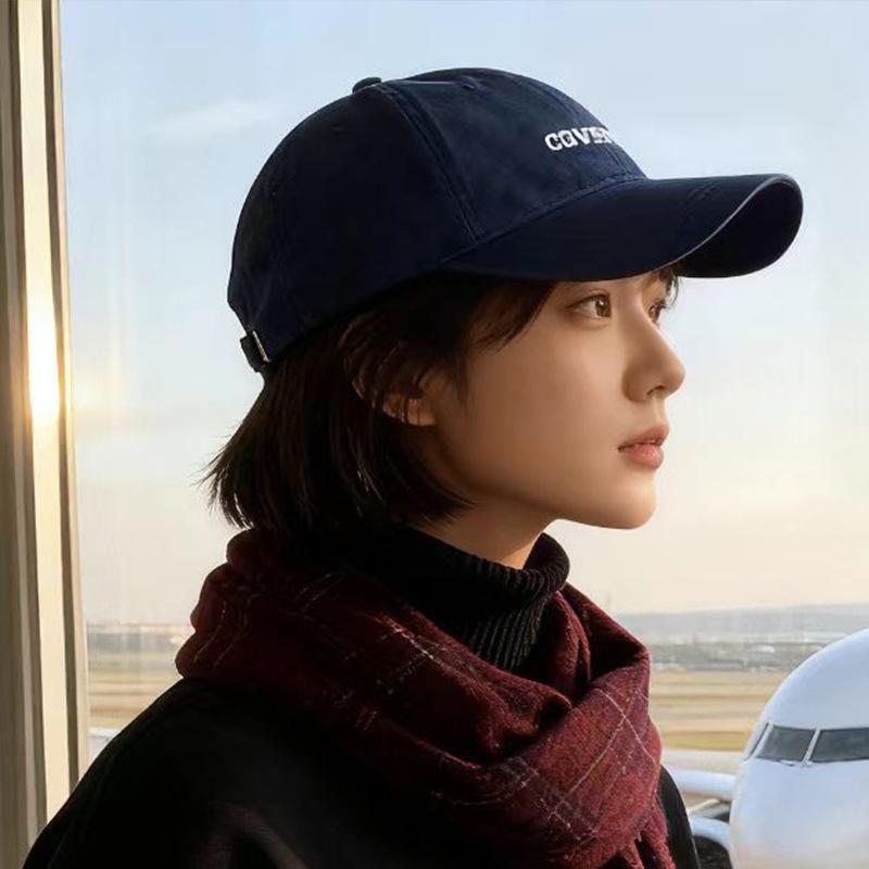 

Baseball cap, wide brim, big face, small face, men s and women s models, big head circumference, purple peaked cap, student visor. 【regular】