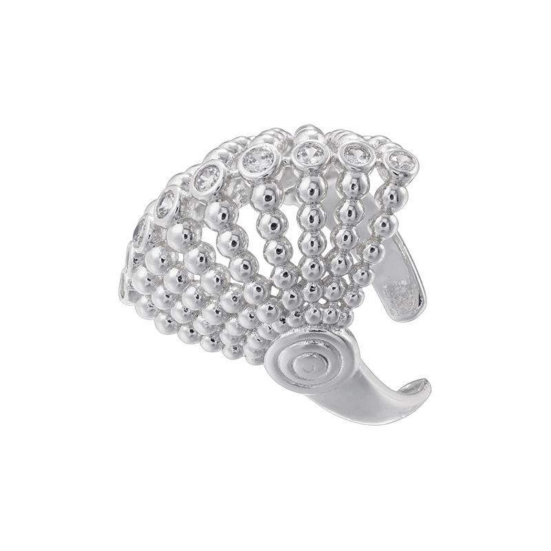 New Hollow Spherical Bracelet with Niche Design, High-end Feel, Light Luxury, Versatile and Open Mouth Jewelry Set