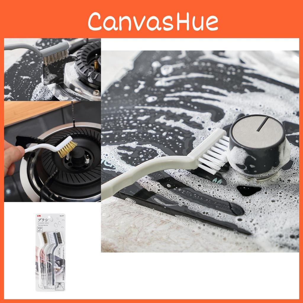 Kitchen Gas Stove Brush With Copper Steel Nylon Bristles For Tough Grease Removal