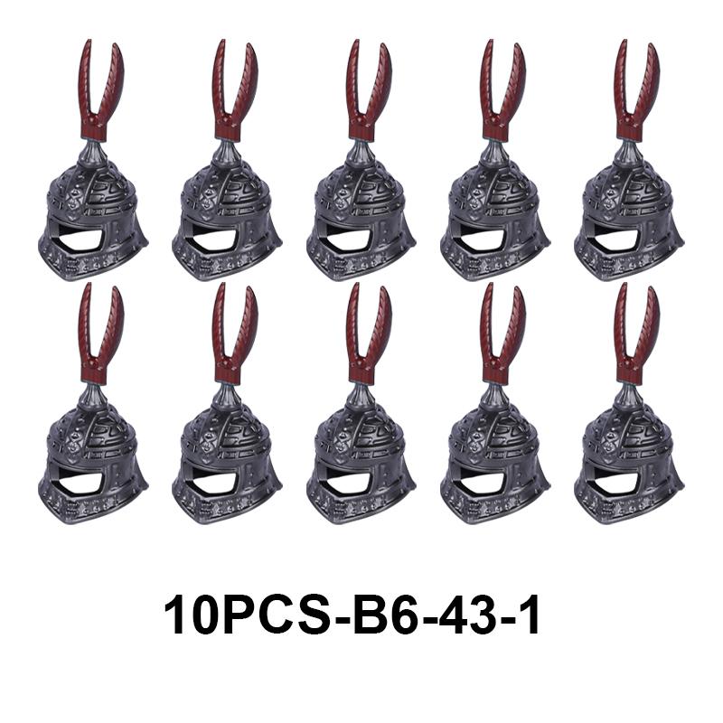 Mittelalterliche Militärburg Ritter Rüstung Bausteine Schulterpanzer Rüstungszubehör Roter Löwe Schwarzer Adler Waffensteine Spielzeug