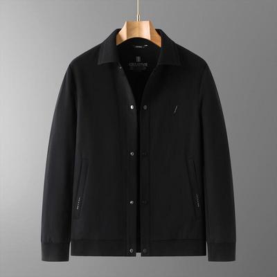 Di Bin Ze Men's Plus Size Warm Casual Lapel Jacket
