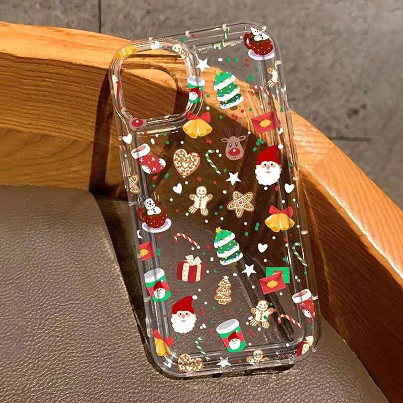

Cartoon Christmas Pattern Phone Case Phone Case For iPhone 17 16 15 14 Pro Max 13 12 11 XS X XR 7 8 Plus 16e 17 Air Clear Cover iPhone 13