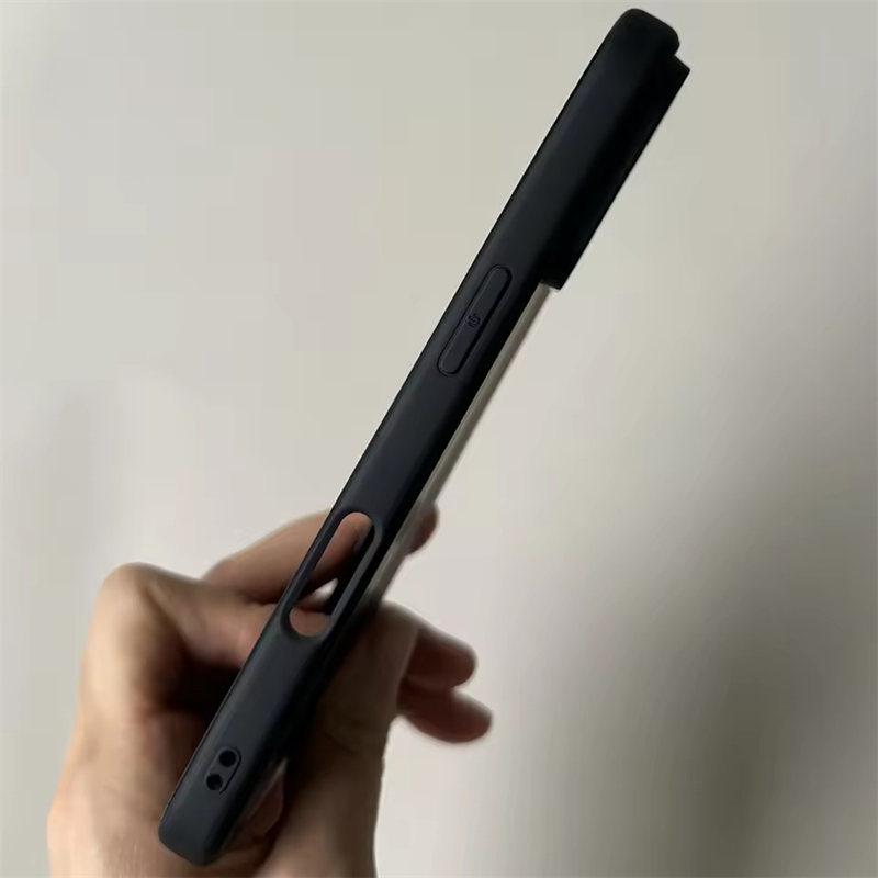 Luxury Full Black Silicone Matte Phone Case For iphone 16 15 14 13 12 11 Pro Max 16 15 16E Back Cover TPU Soft Case