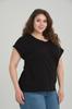 Women's Style Big Size T-Shirt Black Plus Size T-Shirt