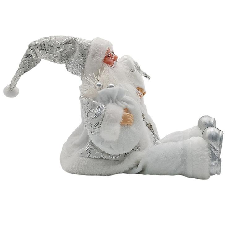 Boneca de Natal Figura do Papai Noel Decoração de Natal Estátua de Figura do Papai Noel para Festa de Ano Novo Exibição em Janela Mesa Casa