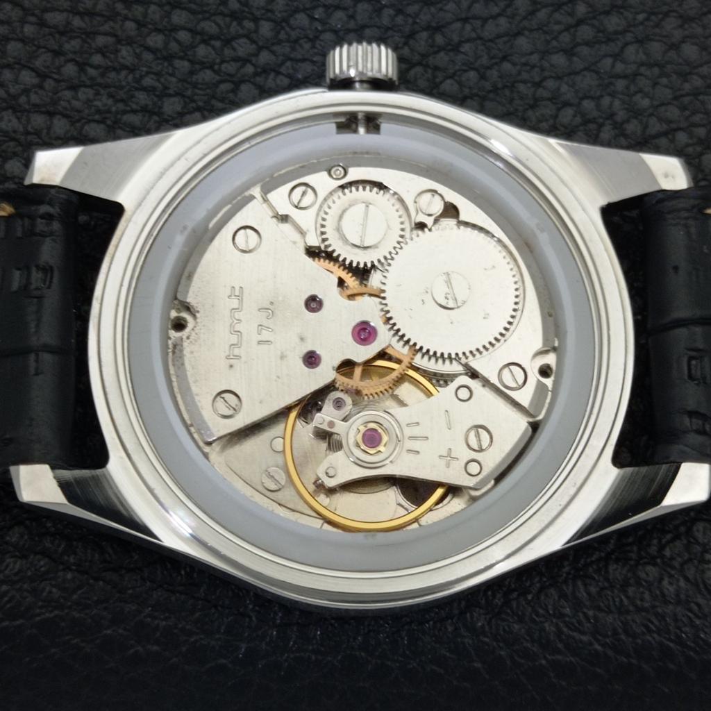 HAND-WINDING VINTAGE HMT JANATA INDIAN MENS ARABIC GREEN DIAL WATCH a441005-4 HT-a441005