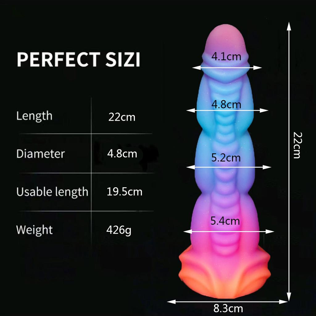 Hot Sale Luminous Anal Dildo Huge Penis Dick Animal/Monster Dildo Sex Toys For Adult 18+ Ass Dilator Glowing Dildo Big Buttplug