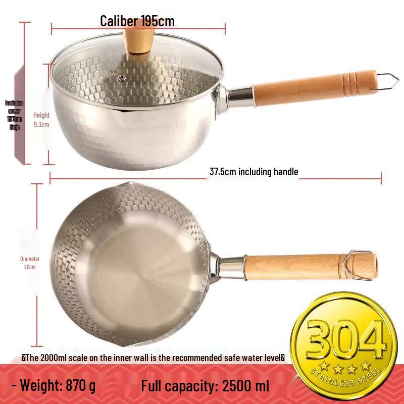 Qiwei 316 Stainless Steel Mini Yukihira Pot