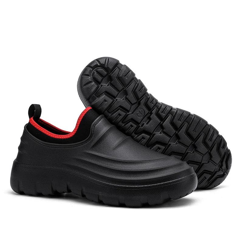 Men Outdoor Work Shoes Water-proof Chef Shoe Oil-proof Shoe for Pet Workers Man Fisherman Shoes Non-slip Garden Weeding Clogs