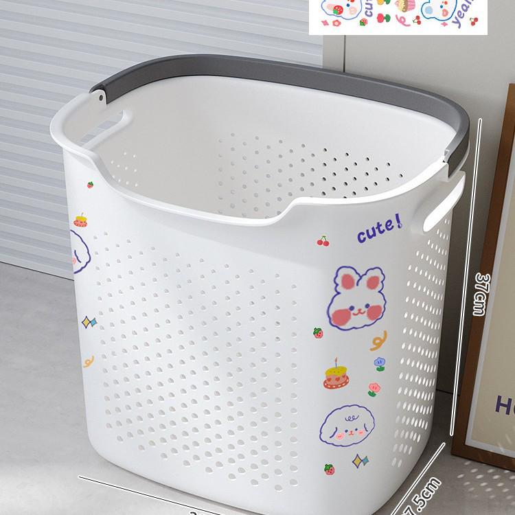 Large Capacity Bathroom Laundry Basket - Stylish Clothes Storage for Shower and Toilet