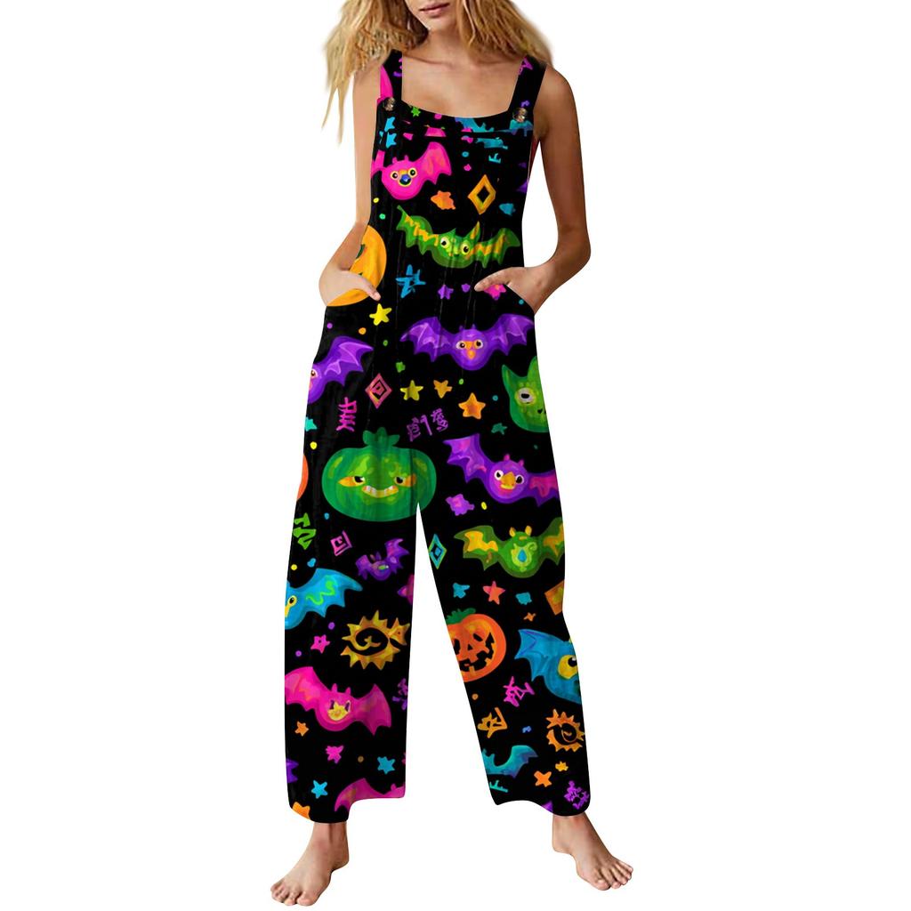 Dámský overal Potištěný Ležérní Volný Overal