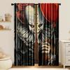 2 Pcs Evil clown print curtains,suitable for bedroom,living room kitchen decoration,home decoration,window decoration