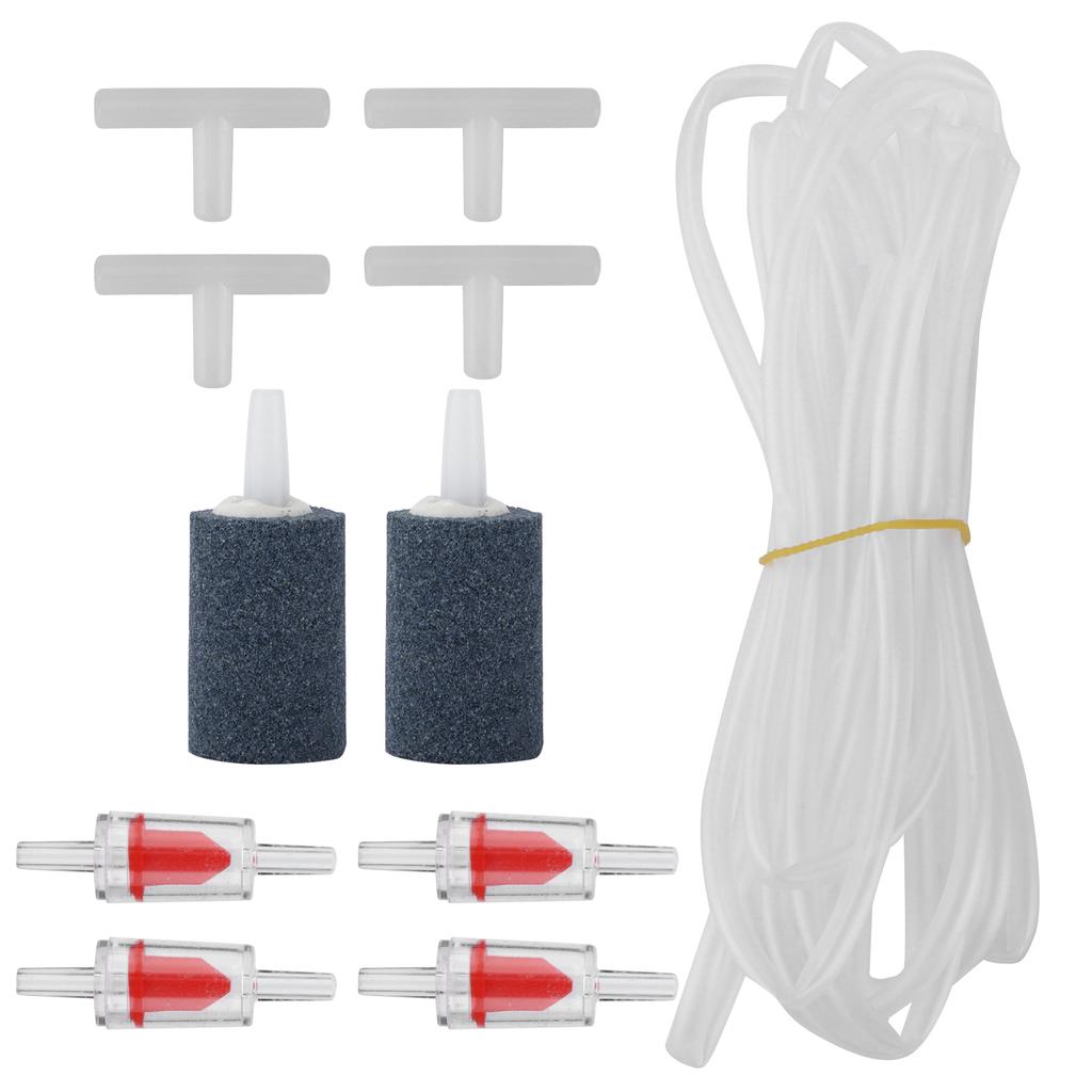 Aquarium Air Pump Accessories Air Pump Fittings Kit with Check Valves Air Stones Water Pipe