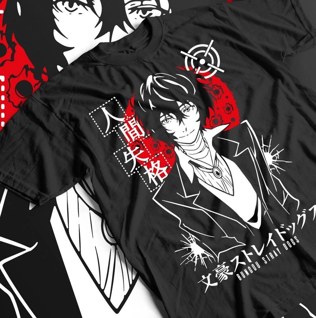Dazai Tshirt Bungou Stray Dogs Tee Chuuya Nakajima Atsushi Shirt Black