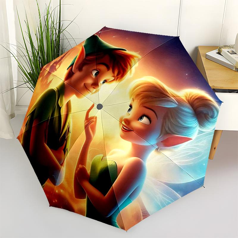 

Tinker bell Themed Travel Umbrella-8 Ribs Automatic Opening and Closing, Portable Folding Design, Compact and Stylish Umbrella