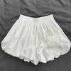 Damen High Waist Elastische Knospen-Puff-Shorts 2026: Schlankmachend, Vielseitig, Lässig Weiter Bein
