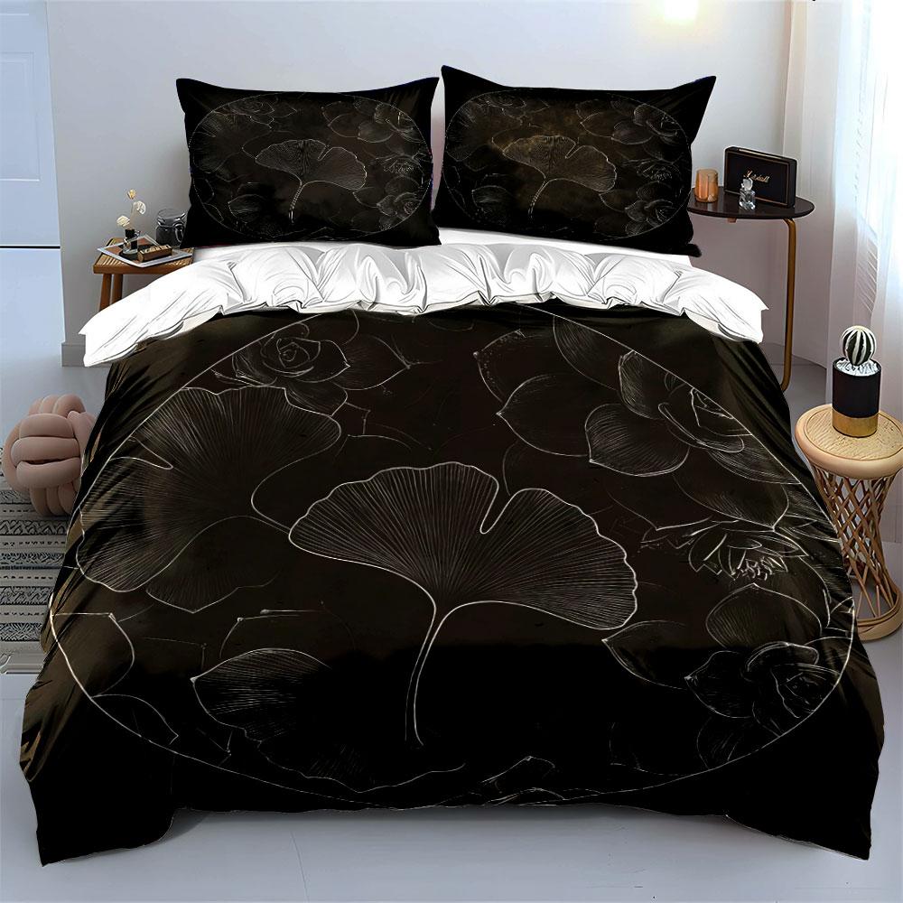 Floral Design Three-Piece Home Decor Soft Comfortable Duvet Cover Bedding Set Included 1*Duvet Cover & 2*Pillowcases, Gift