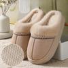 Women Fluffy Platform Slippers Winter Warm Indoor Outdoor House Shoes Non Slip Cozy Booties