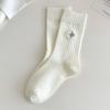 Girls Spring and Summer Simple Embroidery Everything In The Tube Pile Socks