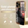 Juice cool 999 wrld Mode Design ins Für iPhone17 16 16e 15 14 13 12Plus Mini Pro Max Galvanisiertes Glas Handyhülle