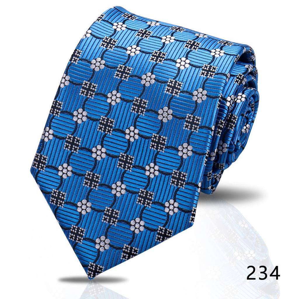 Men's High-Grade Black and Red Striped Silk Tie for Formal and Wedding Wear - 8CM