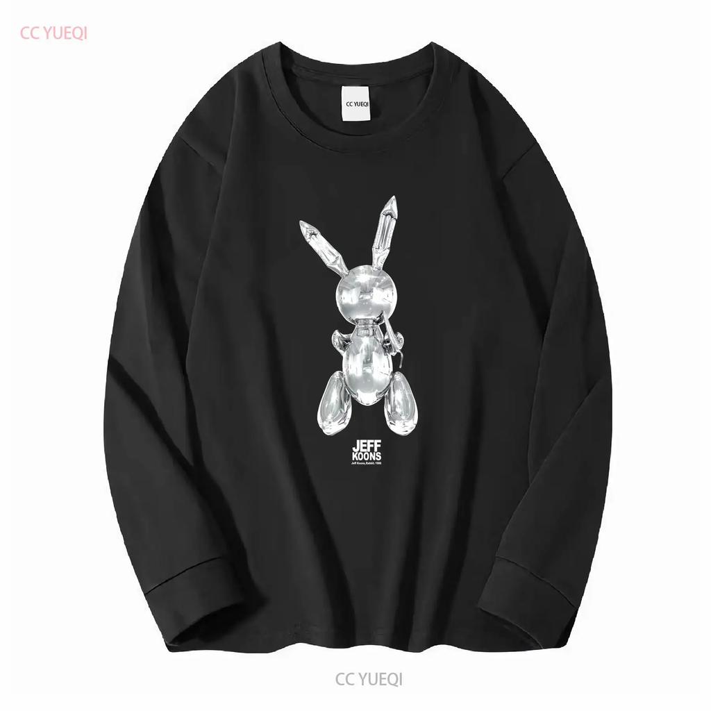 JEFF KOONS RABBIT 1986 T-SHIRT FÜR DAS QATAR KINDERMUSEUM GRÖSSE XL lange oder kurze Ärmel Vintage Gewaschene Designerkleidung