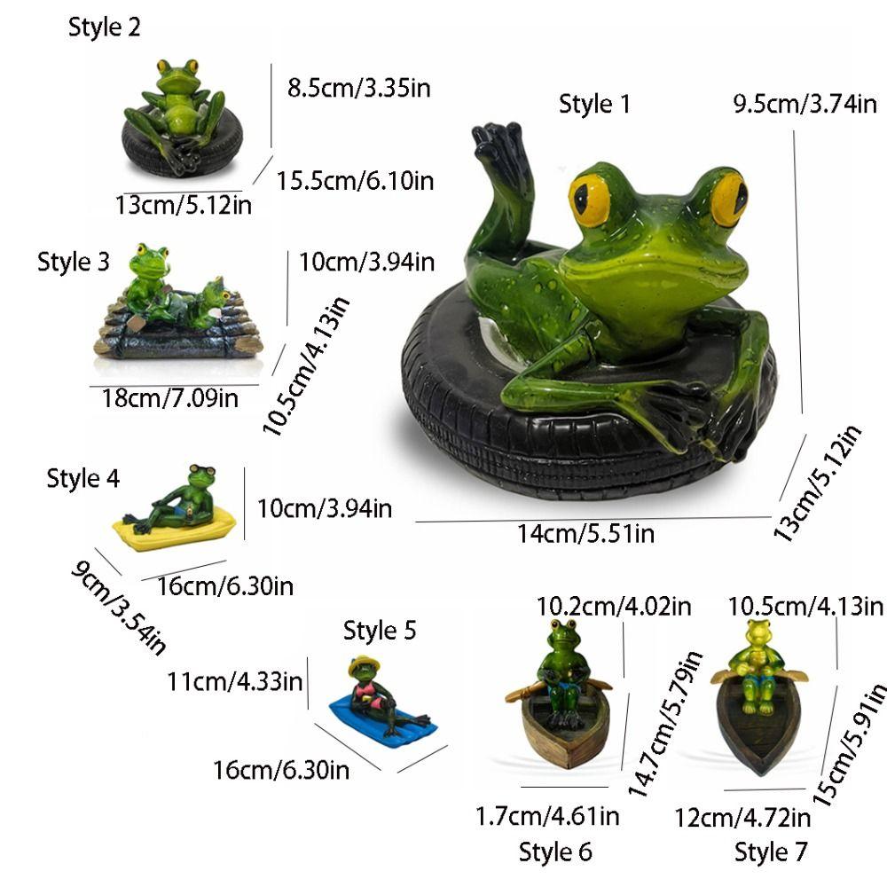Resin Animal Sculpture Cartoon Floating Pond Ornament Funny Miniatures Figurine  Desk