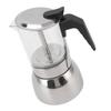 Glass Moka Pot Stainless Steel Heat Resistant Portable Classic Italian Coffee Maker for Home and Cafe 300ML