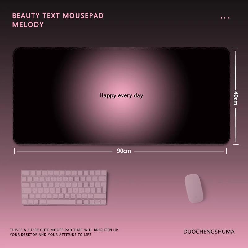 Premium Gradient Pink & Black Gaming Desk Mouse Pad - Minimalist Style