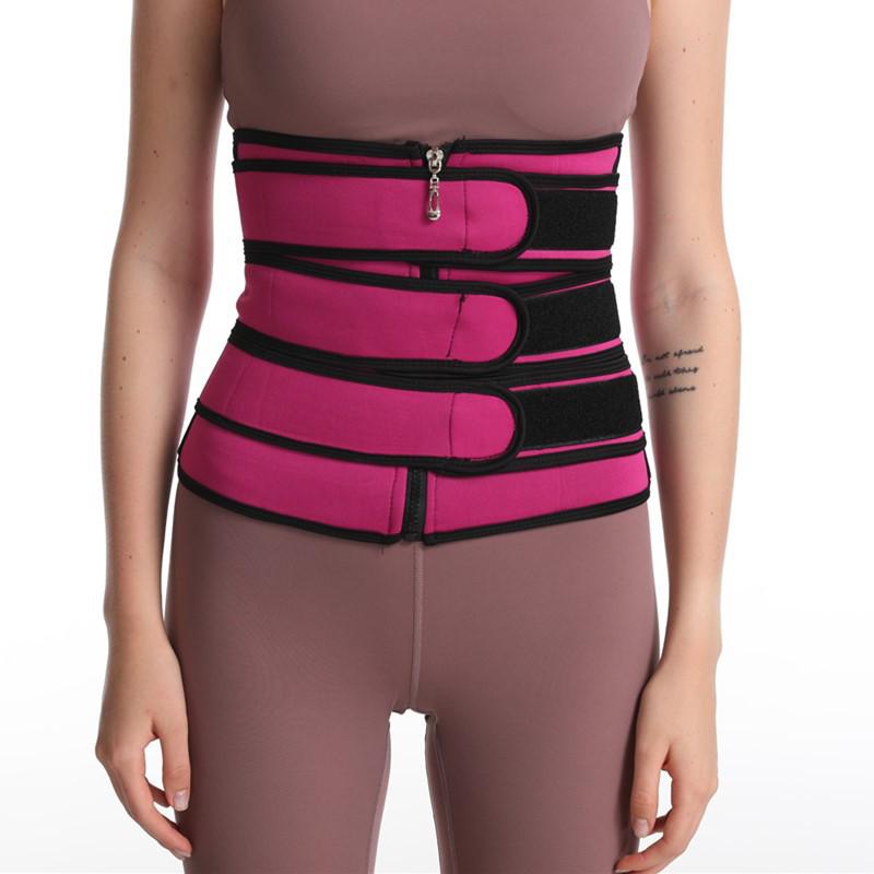 Yoga Waist Shaping and Fitness Belt with Zipper and Velcro for Sweat Relief