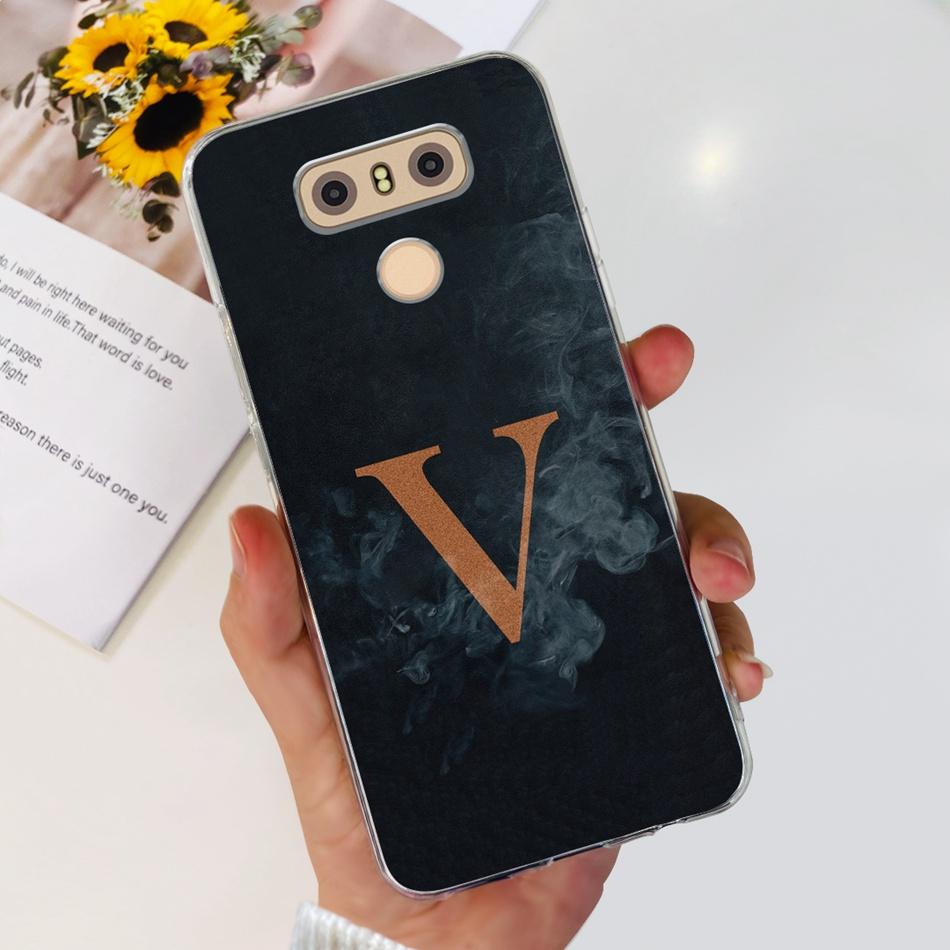 Für LG G6 Plus Handyhülle LG G6+ G 6 G6plus G600L G600K G600S H870 H871 Mode Buchstabe Weiches Silikon Klares TPU Schlanke Rückabdeckung