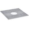 Shower Curb Kit, 914x914mm Shower Pan Kit with 160mm Central Drain, Lightweight EPS Shower Installation Kits with 2 Waterproof Cloths, Shower Pan