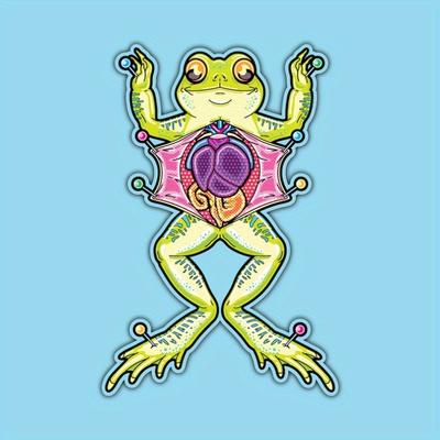 Frosch-Innereien Vinyl-Aufkleber Langlebig für Laptop, Auto, Gepäck, Skateboard & Mehr - Perfekt für Teenager, Erwachsene, Kreative Dekoration & Geschenke