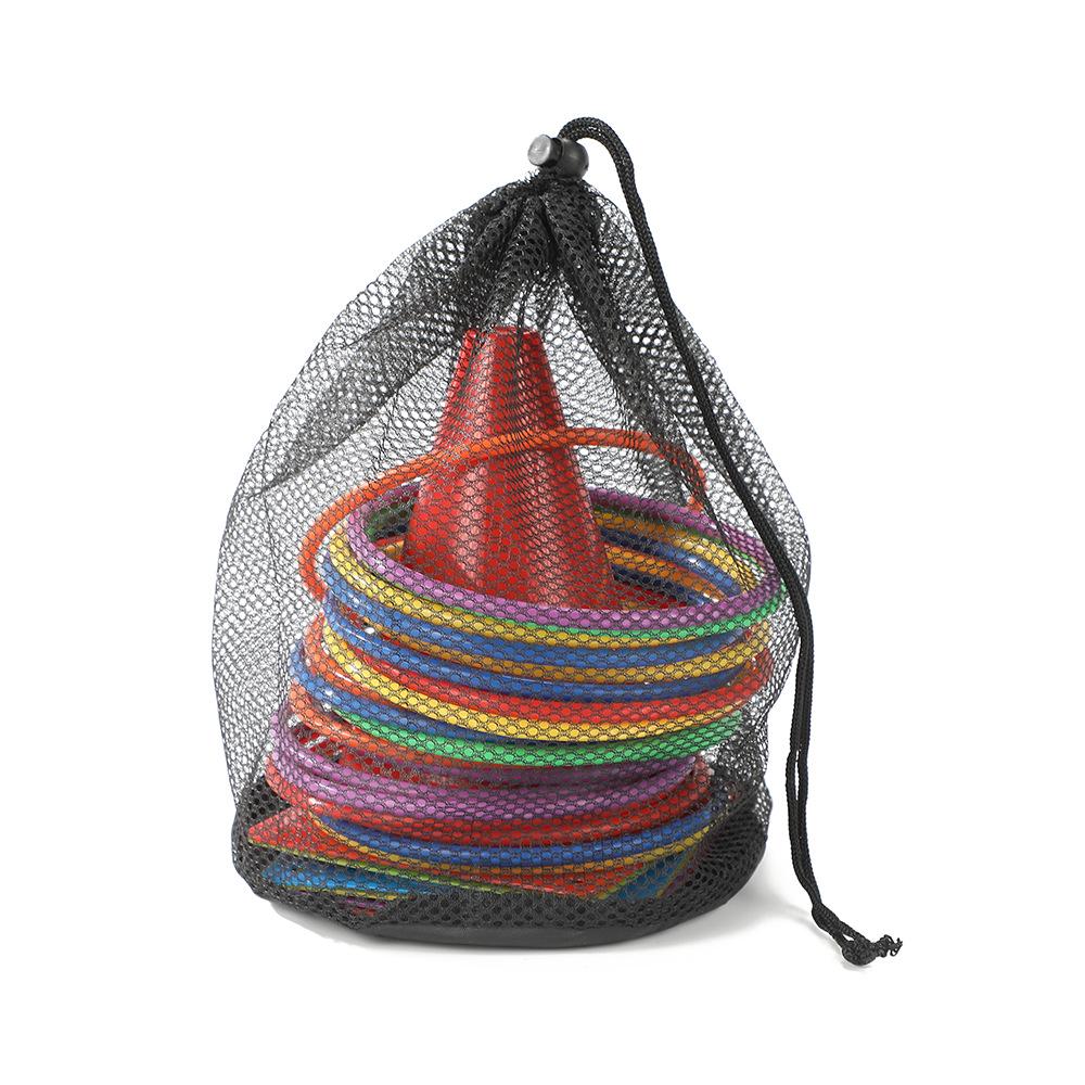 Thickened Black Conical Mesh Bucket & Drawstring Filter Bag Set