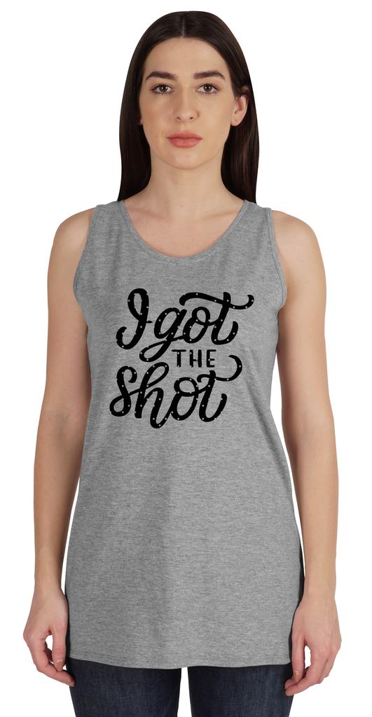 Inkmeso I Got The Shot Funny Pro-Vaccine Sleeveless Tank Top T-shirt For