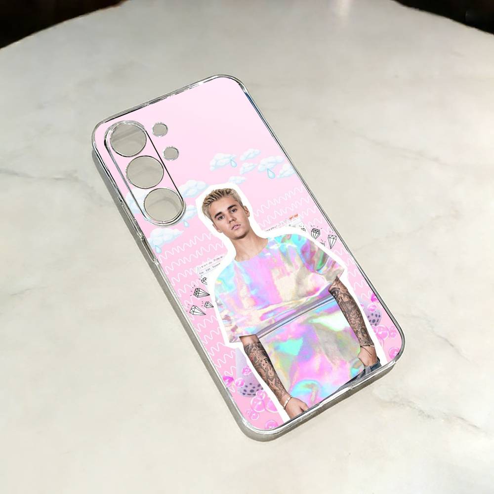 POP Star J-Justin Singer Bieber Phone Case For Samsung S25,24,23,22,21,20,30,Ultra,Plus,Fe,Lite Transparent Cover