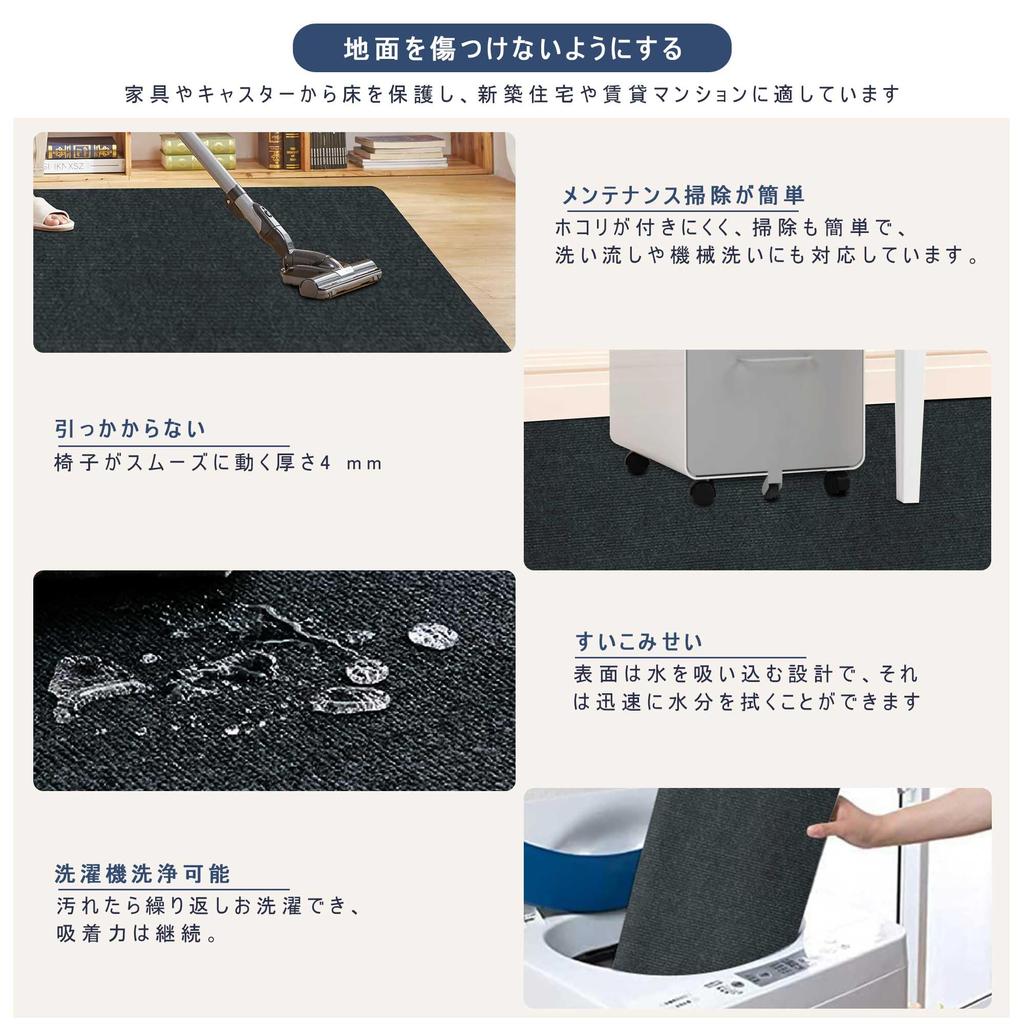 Limited Chair Table Chair Large Gaming Chair Floor Protection TPR Sound Prevents Floor Multifunctional Tatami Office and Home Protection Mat [Amazon