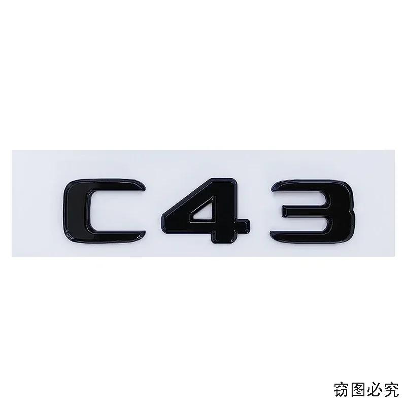 ABS Car Side Sticker Rear Trunk Badge Letters Decal Decoration for Mercedes Benz C43 C65 C63 G65 Exterior Accessories