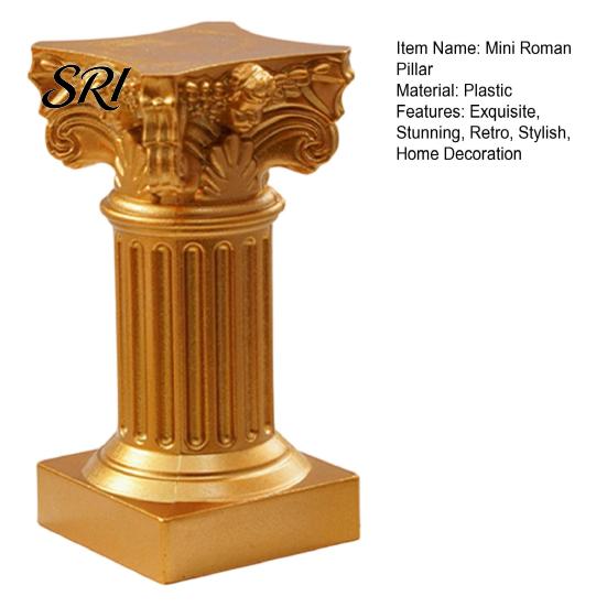 Decoration Roman Pillar Candle Holder Mini Greek Column Stand Resin White Portable Decor Candlestick for Wedding Banquet Home Table Centerpiece Photo