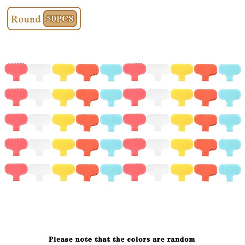 5-100PCS Cable Label Magic Tape Writable ColoredCable Identification Strap Self AdhesiveWire Management Classification Organizer