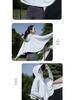 UPF50+ Anti-UV Black Sun Protection Shawl for Women, Breathable Ice Silk, Cooling Loose Fit.