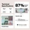 EPOMAKER TH87 Kabellose Mechanische Tastatur mit 10000mAh Benutzerdefinierter PBT RGB Gasket TKL Gaming Kompatibel Jade Akku, BT/2.4GHz/USB Kabelgebunden, Tenkeyless,