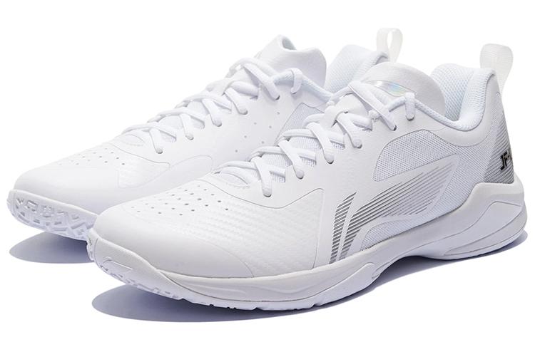 Li Ning Sprint SE Fabric Sports Cushioning Slip Resistant Abrasion Resistant Breathable Low top Badminton Shoes Unisex AYZS018-1