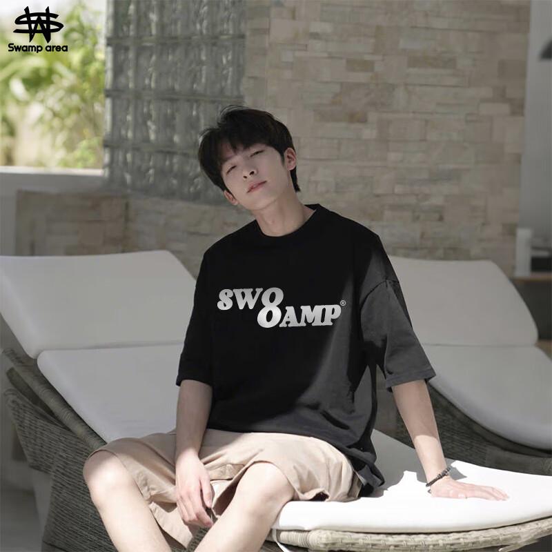 Хлопковая футболка с коротким рукавом SWAMP AREA, плотная, SW001 XL