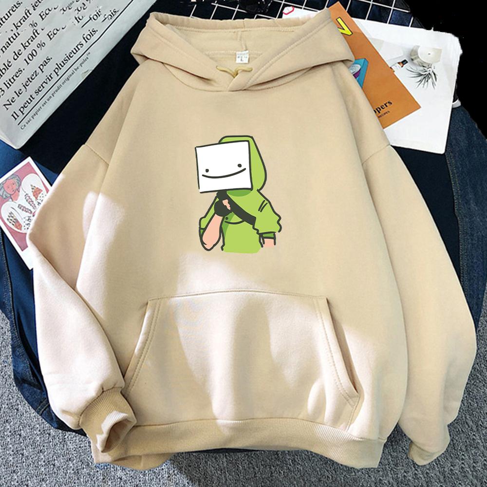 Loose Casual Women Dream Merch Print Hoodie Men Dream Smp Streetwear Long Sleeves Tops Pullover Crewneck Sweatshirt