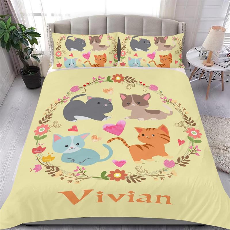 Lovely Koala Flowers Soft Duvet Cover Carton Animal Beding Set Elephant Cat Der Leaves Comfortable Quilt Cover King For Children Kids Child Gift Decor