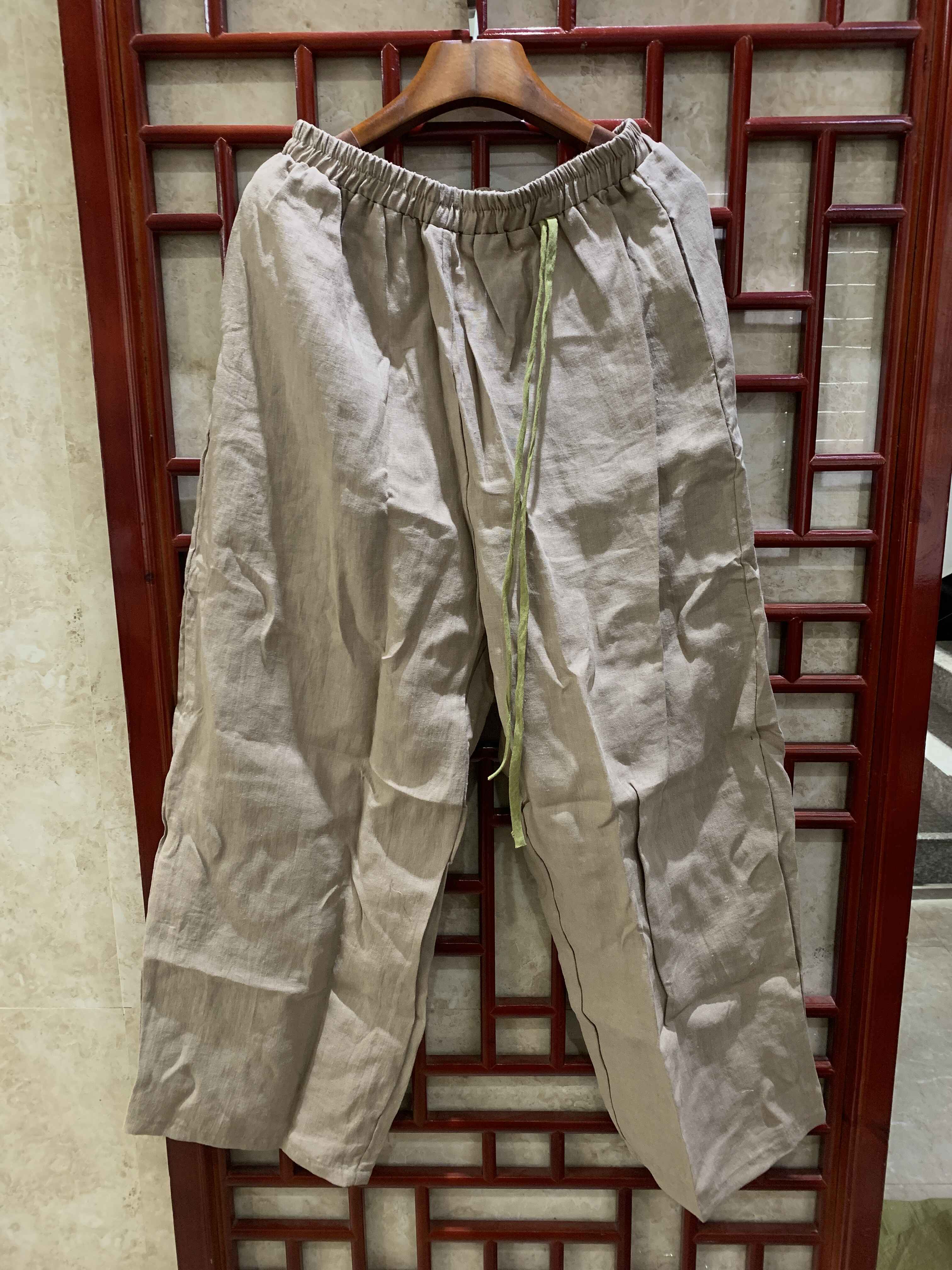 

Johnature женские винтажные свободные весенние широкие брюки с эластичной резинкой на талии льняные брюки однотонные повязки женские длинные брюки One Size