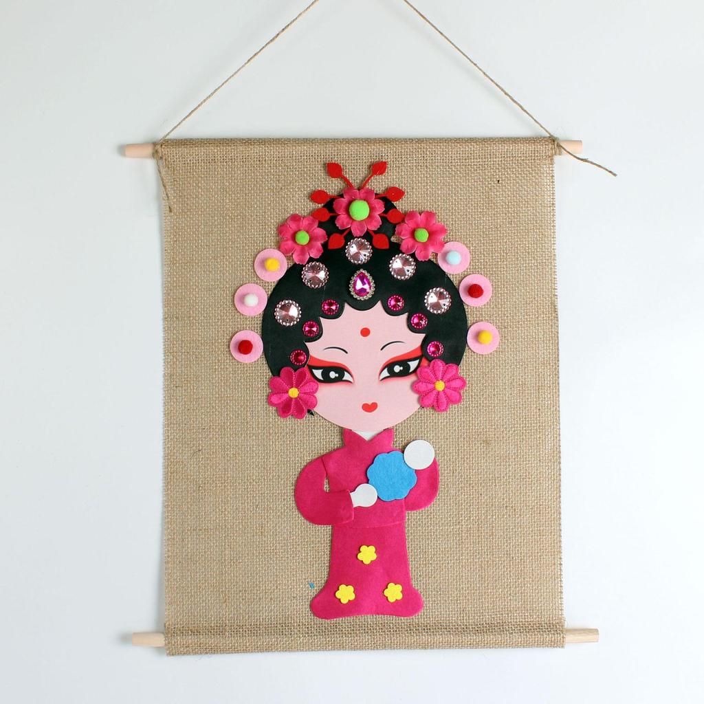 Dziecięcy Zestaw do Samodzielnego Tworzenia Masek Opery Pekińskiej: Rękodzieło na powrót do szkoły z tutorialem