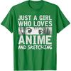 Japanese Manga Drawing Otaku Gift Anime Girl T-Shirt