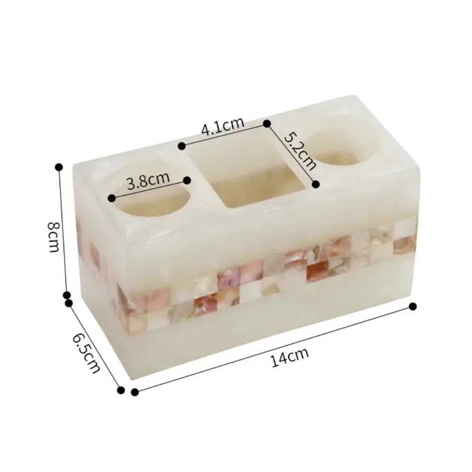 Kreative Muschel Marmor Zahnbürstenhalter Aufbewahrungsregal Haushalt Luxus Modern Aufbewahrungsbecher Badezimmerzubehör